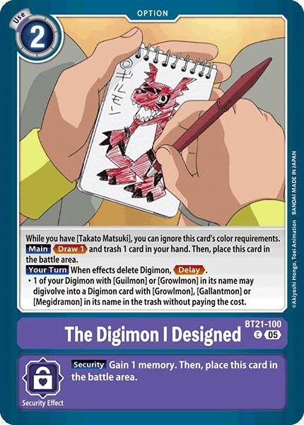 Image for The Digimon I Designed [BT21-100 C] - Digimon Card Game