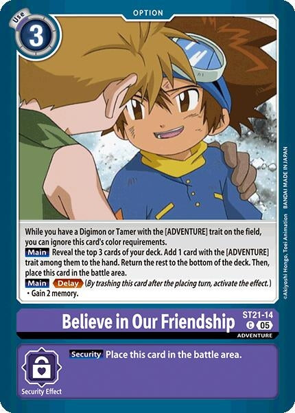 Image for Believe in Our Friendship [ST21-14 C] - Digimon Card Game