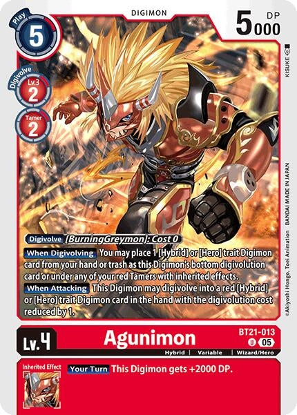 Image for Agunimon [BT21-013 U] - Digimon Card Game