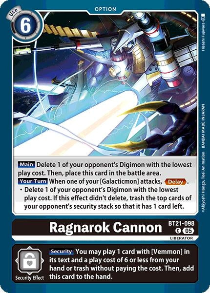 Image for Ragnarok Cannon [BT21-098 C] - Digimon Card Game