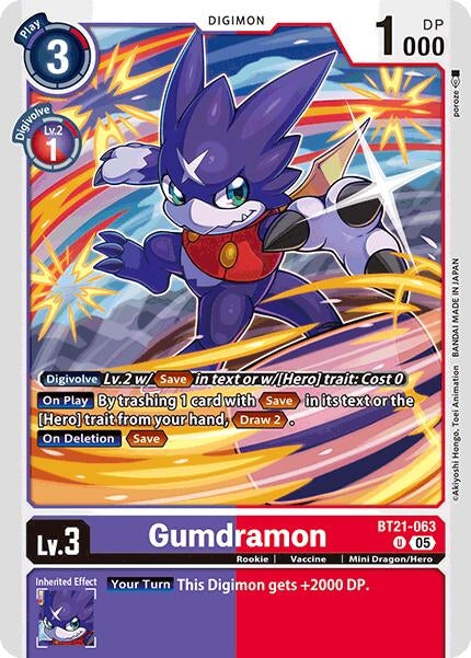 Image for Gumdramon [BT21-063 U] - Digimon Card Game