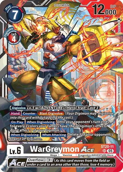 Image for WarGreymon ACE [ST20-11 SR] - Digimon Card Game