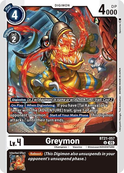 Image for Greymon [BT21-057 U] - Digimon Card Game