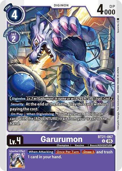 Image for Garurumon [BT21-067 U] - Digimon Card Game