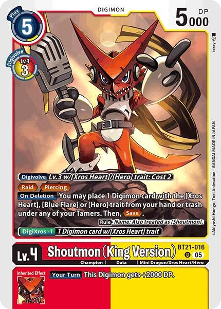Image for Shoutmon (King Version) [BT21-016 U] - Digimon Card Game