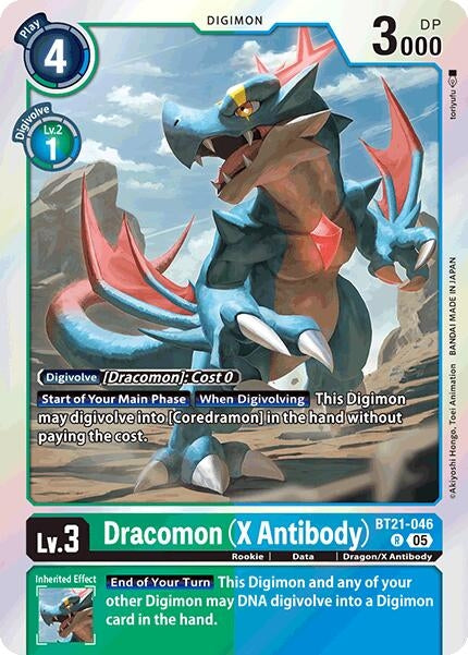Image for Dracomon (X Antibody) [BT21-046 R] - Digimon Card Game