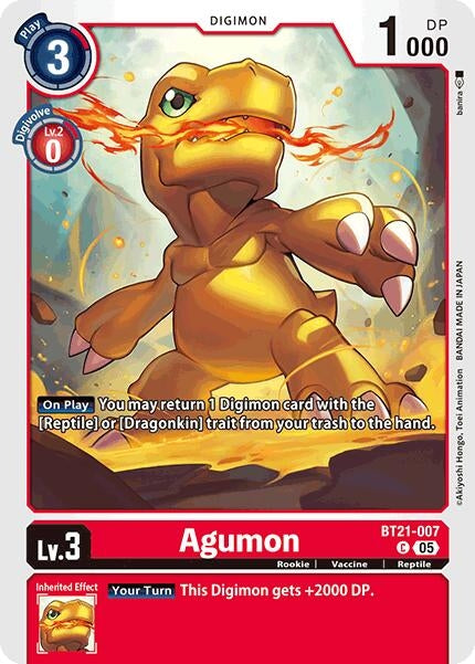 Image for Agumon - BT21-007 [BT21-007 C] - Digimon Card Game