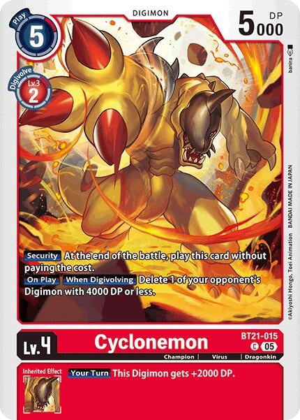 Image for Cyclonemon [BT21-015 C] - Digimon Card Game