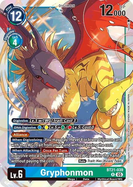 Image for Gryphonmon [BT21-039 R] - Digimon Card Game