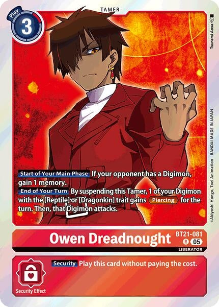 Image for Owen Dreadnought [BT21-081 R] - Digimon Card Game