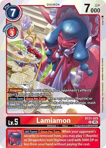 Image for Lamiamon [BT21-025 R] - Digimon Card Game