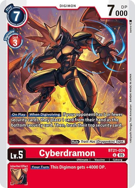 Image for Cyberdramon [BT21-024 U] - Digimon Card Game