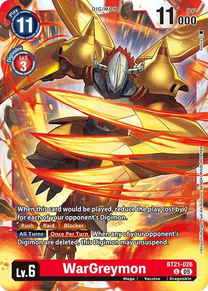 Image for WarGreymon [BT21-026 U] - Digimon Card Game