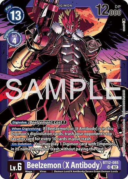 Image for Beelzemon (X Antibody) [BT12-085 SR] - Digimon Card Game