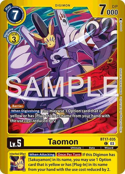 Image for Taomon [BT17-035 C] - Digimon Card Game