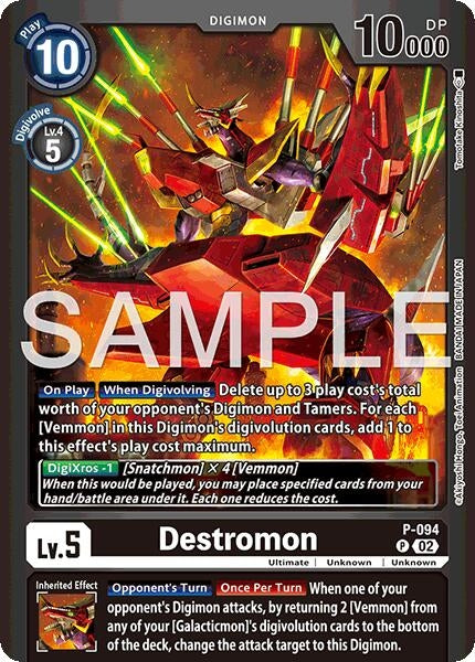 Image for Destromon - P-094 [P-094 P] - Digimon Card Game