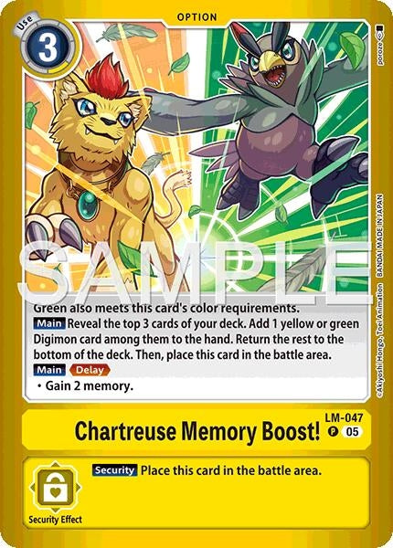 Image for Chartreuse Memory Boost! [LM-047 P] - Digimon Card Game