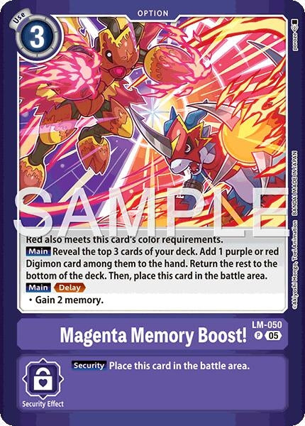 Image for Magenta Memory Boost! [LM-050 P] - Digimon Card Game