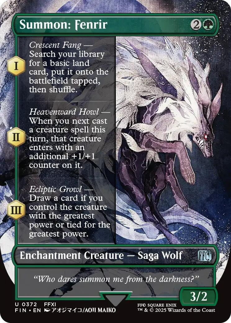 Image for Summon: Fenrir (Borderless) [372] - Magic: The Gathering