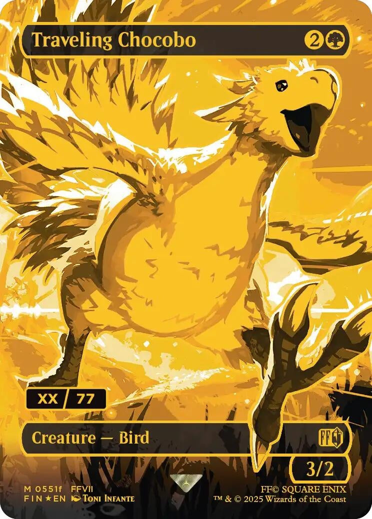 Image for Traveling Chocobo (Borderless) (Serial Numbered) [551f] - Magic: The Gathering