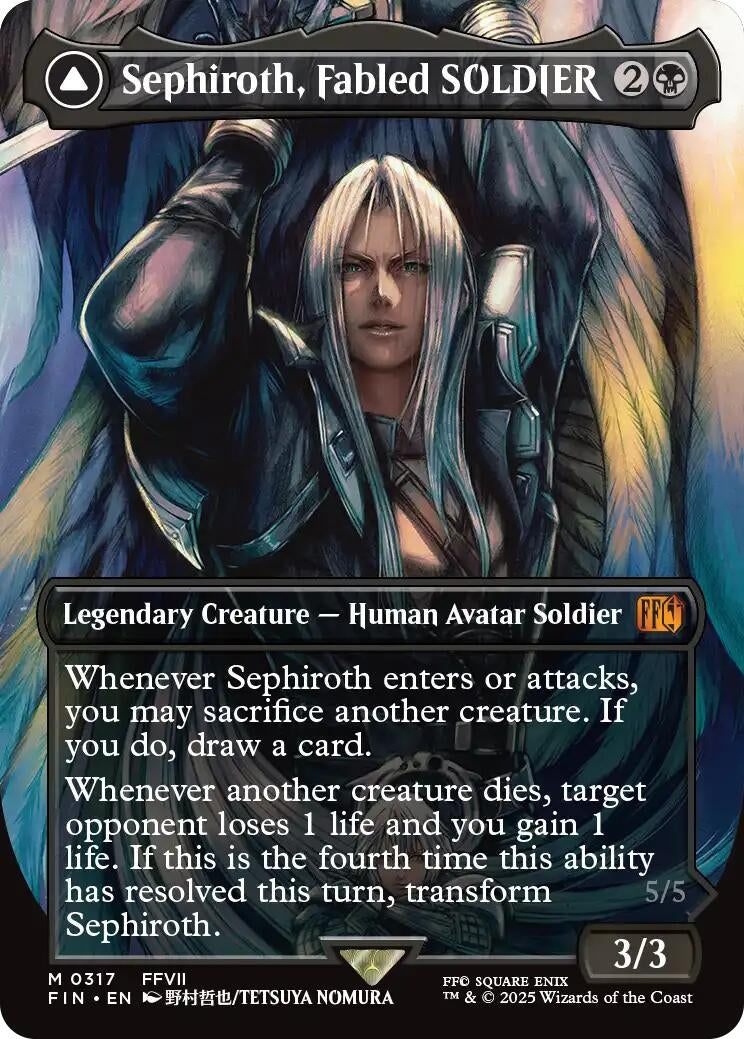 Image for Sephiroth, Fabled SOLDIER (0317) (Borderless) [317] - Magic: The Gathering
