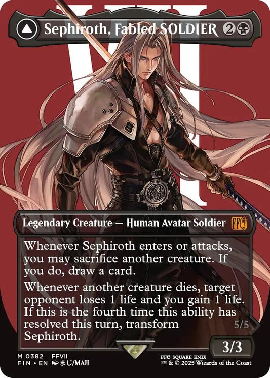 Image for Sephiroth, Fabled SOLDIER (0382) (Borderless) [382] - Magic: The Gathering