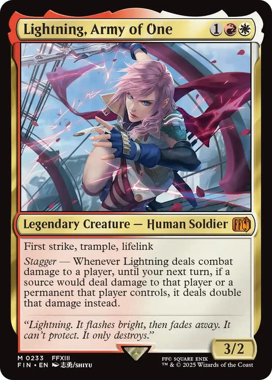 Image for Lightning, Army of One [233] - Magic: The Gathering