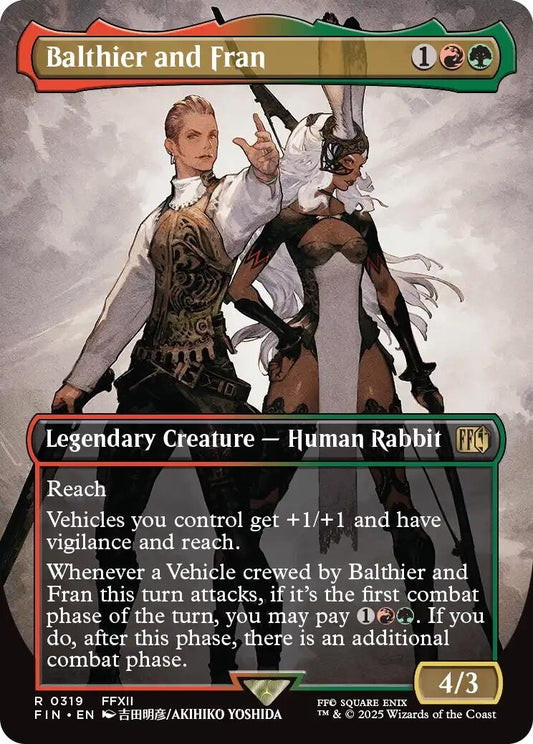 Image for Balthier and Fran (0319) (Borderless) [319] - Magic: The Gathering