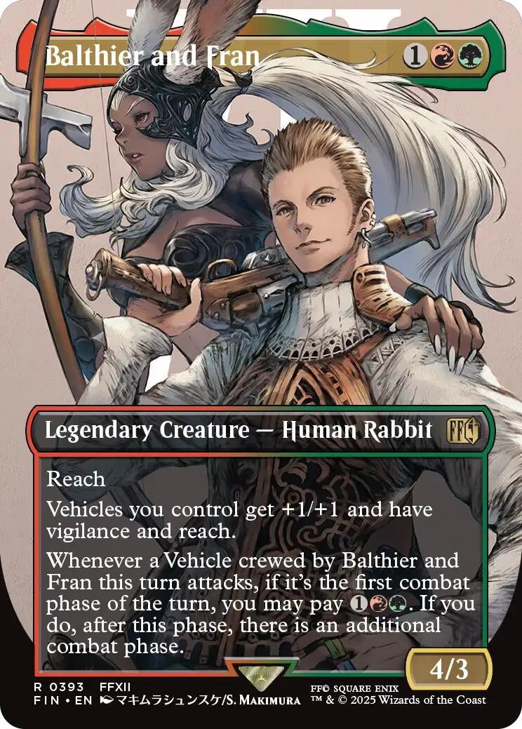 Image for Balthier and Fran (0393) (Borderless) [393] - Magic: The Gathering
