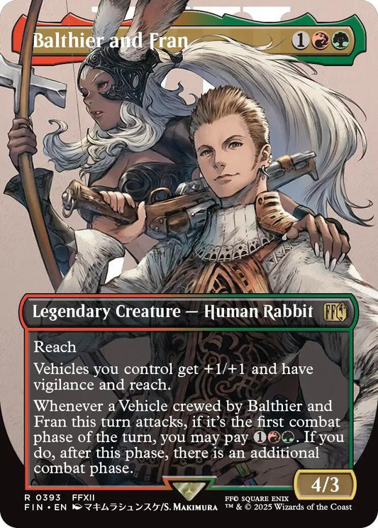 Image for Balthier and Fran (0393) (Borderless) [393] - Magic: The Gathering