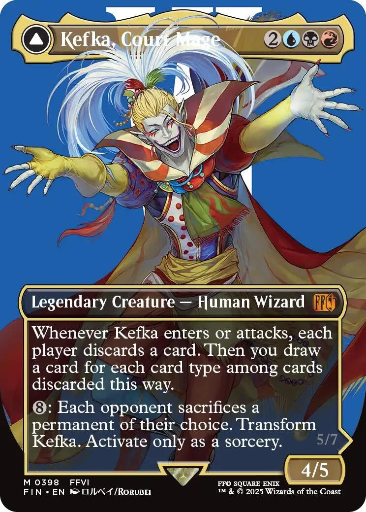 Image for Kefka, Court Mage (0398) (Borderless) [398] - Magic: The Gathering