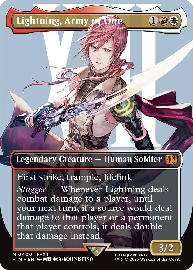 Image for Lightning, Army of One (0400) (Borderless) [400] - Magic: The Gathering