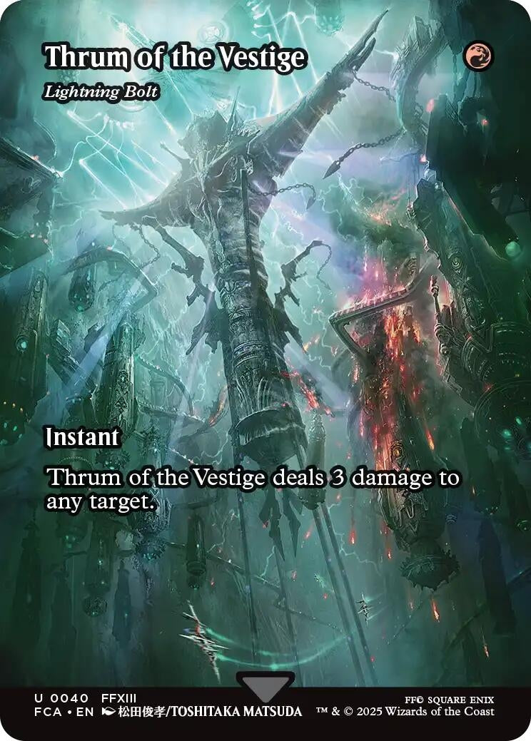 Image for Thrum of the Vestige - Lightning Bolt (Showcase) [40] - Magic: The Gathering