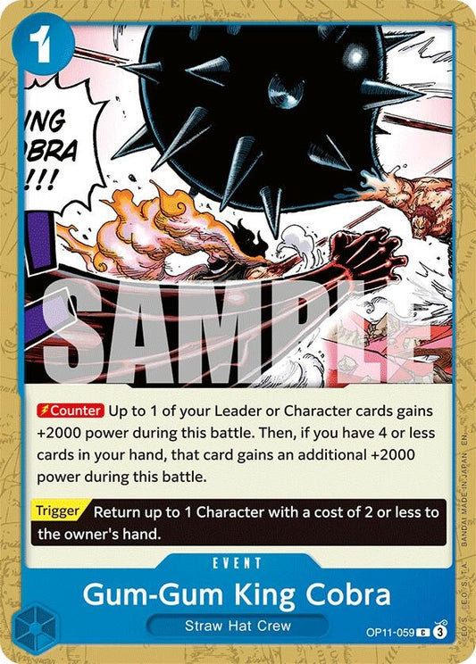 Image for Gum-Gum King Cobra [OP11-059] - One Piece Card Game