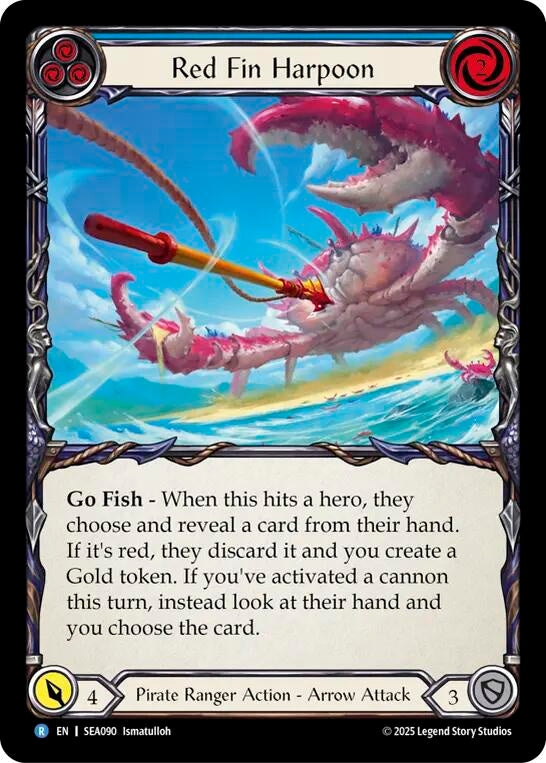 Image for Red Fin Harpoon [SEA090] - Flesh and Blood TCG