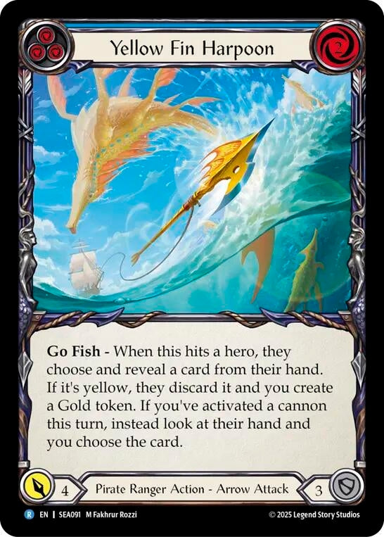 Image for Yellow Fin Harpoon [SEA091] - Flesh and Blood TCG