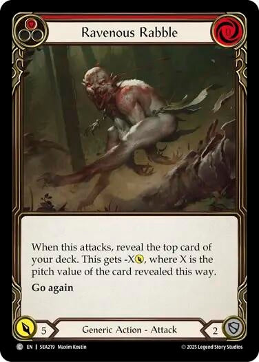 Image for Ravenous Rabble (Red) [SEA219] - Flesh and Blood TCG