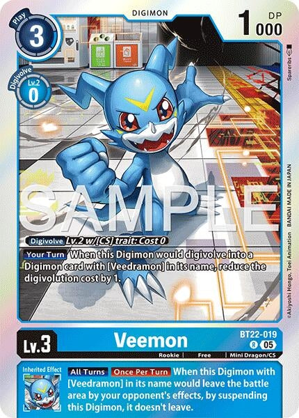 Image for Veemon [BT22-019 R] - Digimon Card Game