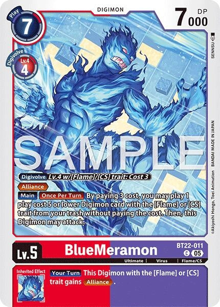 Image for BlueMeramon [BT22-011 C] - Digimon Card Game