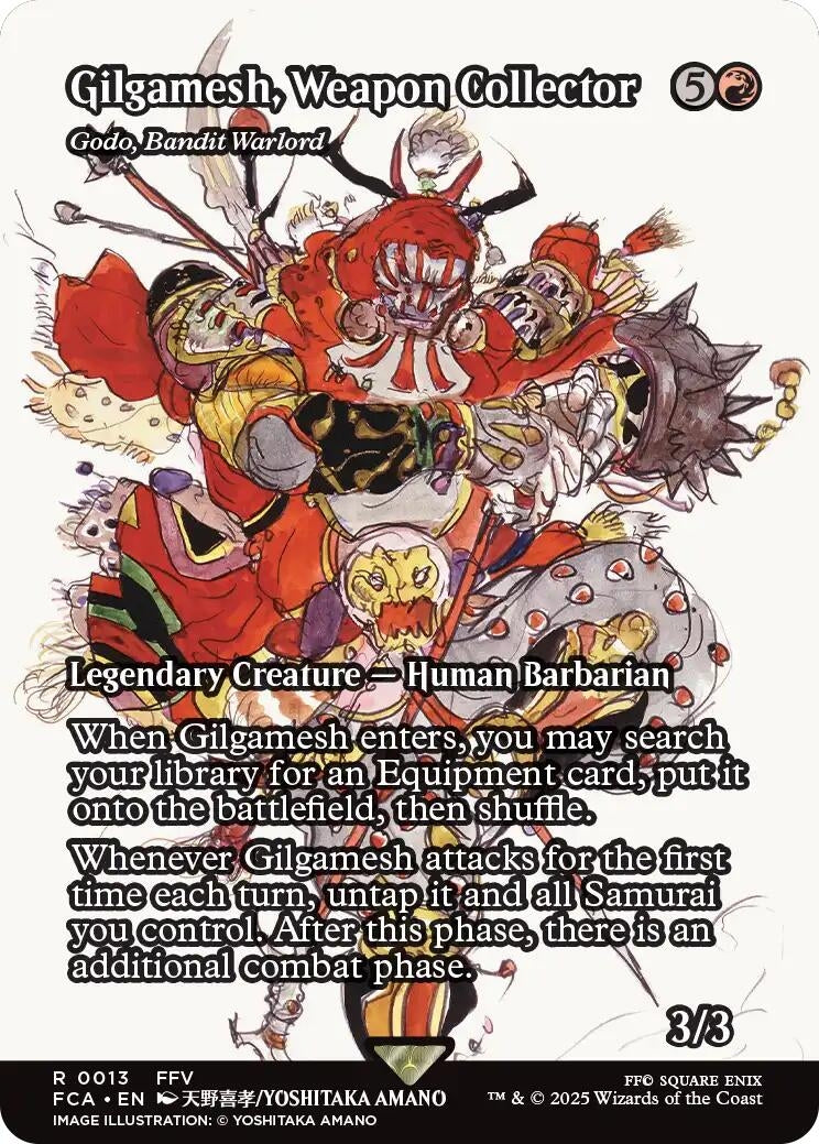 Image for Gilgamesh, Weapon Collector - Godo, Bandit Warlord (Showcase) [13] - Magic: The Gathering