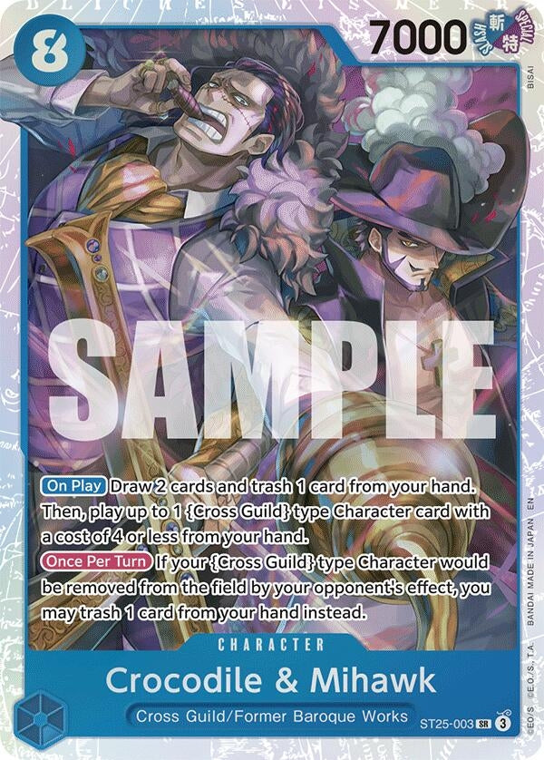 Image for Crocodile & Mihawk [ST25-003] - One Piece Card Game