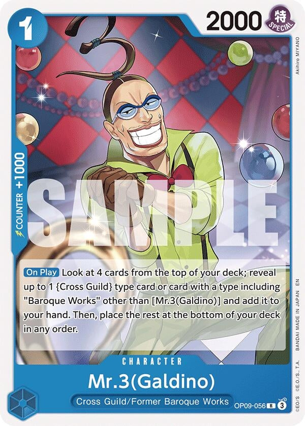 Image for Mr.3(Galdino) (Reprint) [OP09-056] - One Piece Card Game