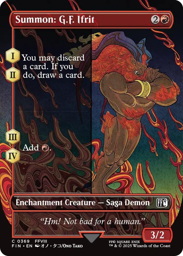 Image for Summon: G.F. Ifrit (Borderless) [369] - Magic: The Gathering