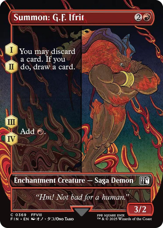 Image for Summon: G.F. Ifrit (Borderless) [369] - Magic: The Gathering