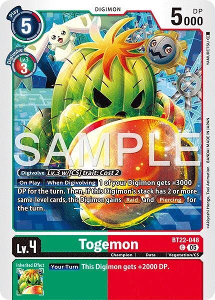 Image for Togemon [BT22-048 C] - Digimon Card Game