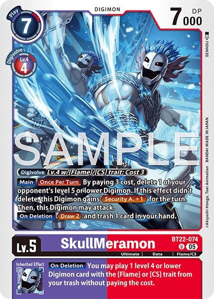 Image for SkullMeramon [BT22-074 U] - Digimon Card Game