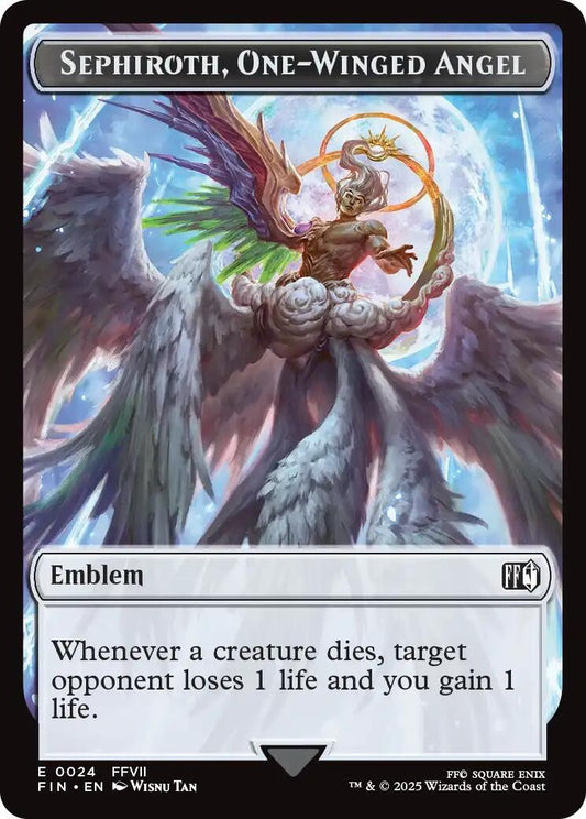 Image for Emblem - Sephiroth, One-Winged Angel // Robot Warrior Double-Sided Token [24 // 12] - Magic: The Gathering