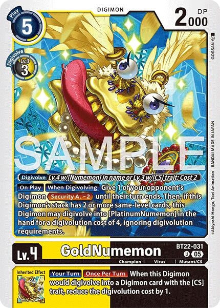 Image for GoldNumemon [BT22-031 U] - Digimon Card Game
