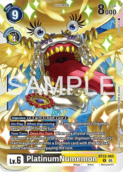 Image for PlatinumNumemon [BT22-065 R] - Digimon Card Game