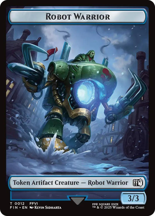 Image for Robot Warrior // Copy (0001) Double-Sided Token [12 // 1] - Magic: The Gathering